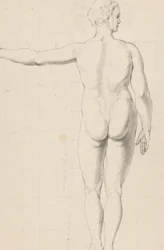 Nude Studies of Woman and Man, Seen from the Back