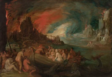 Charon Ferrying Souls Across the Styx