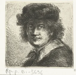 Man with Hat and Flat Collar