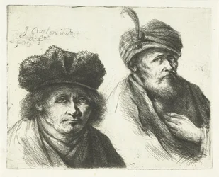 Two Men, with Hat and Turban