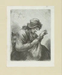 Woman with Needle and Thread