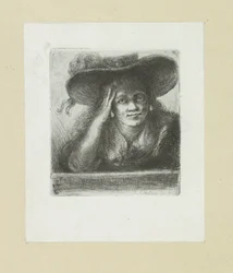Woman with Round Hat