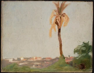 Tomb of the Saint - Landscape with a Palm Tree. From a Journey to India