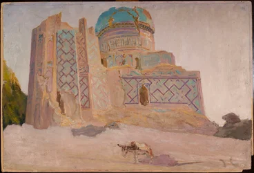 Bibi-Khanym Mosque in Samarkand. From a journey to Turkestan