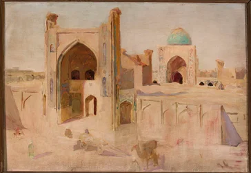 Kalan Mosque in Bukhara. From a Journey to Turkestan