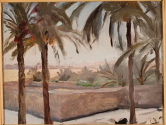 Palms Against the Background of Pyramids. From a Journey to Egypt