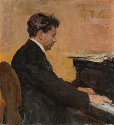 Portrait of Józef Hofmann at the Piano