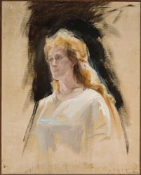 Zyglinda, Portrait Sketch of the Actress Adelajda Bolska