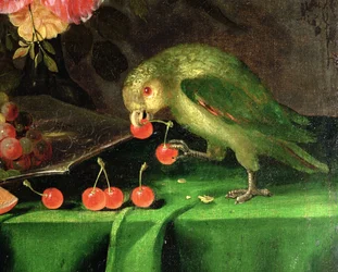 Still Life of Fruit and Flowers (detail)