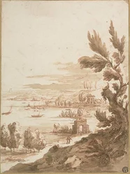 View from Hill Overlooking a Harbor