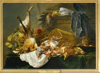 Game and Fruits Observed by a Cat