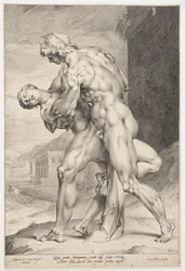 A Roman Abducting a Sabine Woman