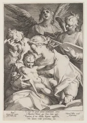 Holy Family and Two Music-Making Angels