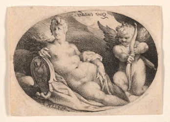 Venus and Cupid in the Clouds
