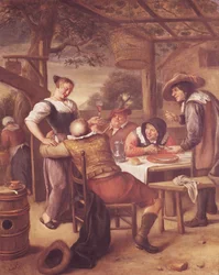 Joyful Company under a Crib