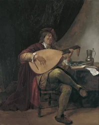Self-Portrait playing the Lute