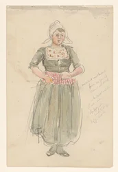 Standing Girl in Traditional Costume