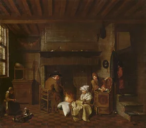 Interior Scene, Next to the Chimney