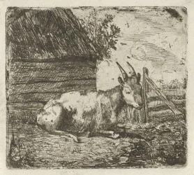 Goat by a Barn