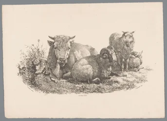 Cow, Ram, and Two Sheep