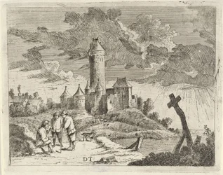 Landscape with Castle and Three Men