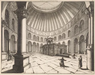 Interior of the Church of the Holy Sepulchre in Jerusalem