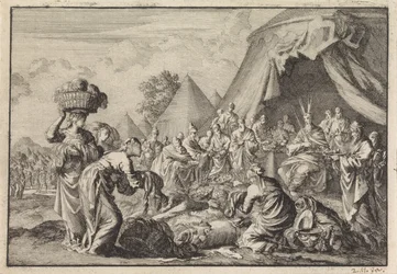 Israelites Bringing Their Treasures for the Construction of the Tabernacle