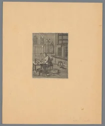 Man Writing in His Workshop (Shoemaker