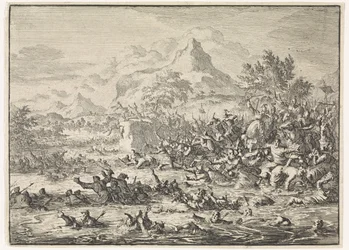 Placidus Defeats the Jews at the Jordan and Drives Them into the River