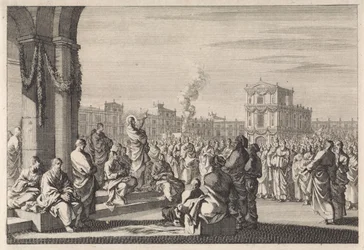 Christ Preaching before the Temple