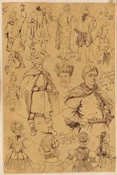 Skarbczyk. Fourteen People: Men and Women in Costumes from the 13th, 15th, 16th, 17th, and 18th Centuries
