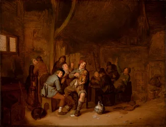 Figures Smoking and Playing Music in an Inn