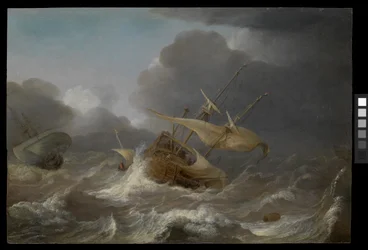 Dutch Ships in a Gale, c.1620