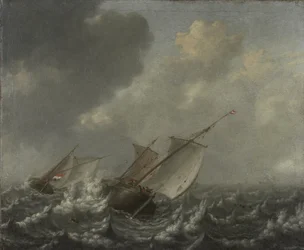 Vessels on a Choppy Sea, 1620s