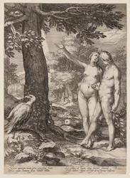 Adam and Eve before the Tree of Knowledge, from History of the First Parents of Man