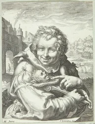 Laughing Jester with a Marotte