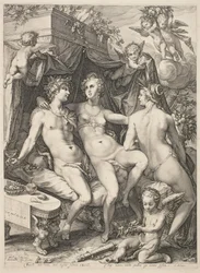 Venus on a Couch between Bacchus and Ceres