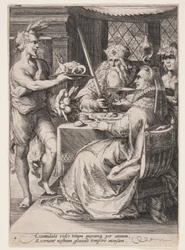 Winter (Banquet with Bacchus Waiting on an Elderly Couple), from The Four Seasons