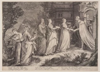 Wise Virgins Received by Our Lord, from Parable of the Wise and Foolish Virgins