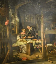 Two Lovers Under an Arbour