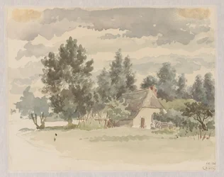 Landscape with Farm Surrounded by Trees