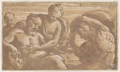 Faun Pouring Wine for a Seated Man