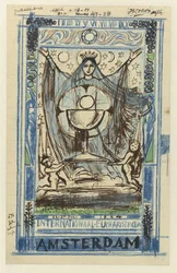 Design for a poster for the International Eucharistic Congress held in Amsterdam from 22-27 July 1924