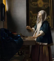 Woman with a Balance. c. 1664