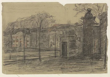 View of Houses Among Trees, Dordrecht