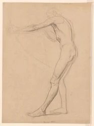 Standing Male Nude with Bow and Arrow
