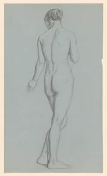 Standing Female Nude, Seen from the Back