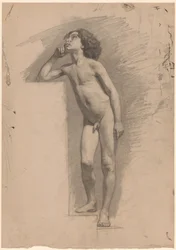 Standing nude boy