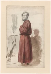 Figure Studies with a Standing Man in a Red Dressing Gown