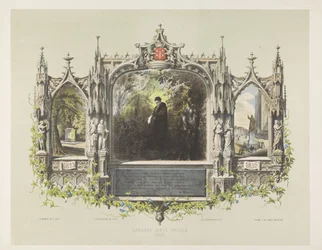 Commemorative Plaque for Laurens Coster at the Festivities for the Unveiling of the Statue in Haarlem, 1856